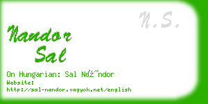 nandor sal business card